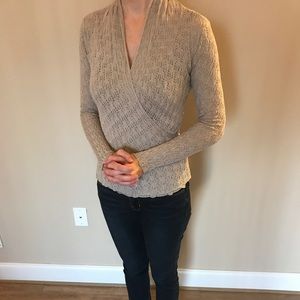 Karen Kane Grey Silk Sweater EUC